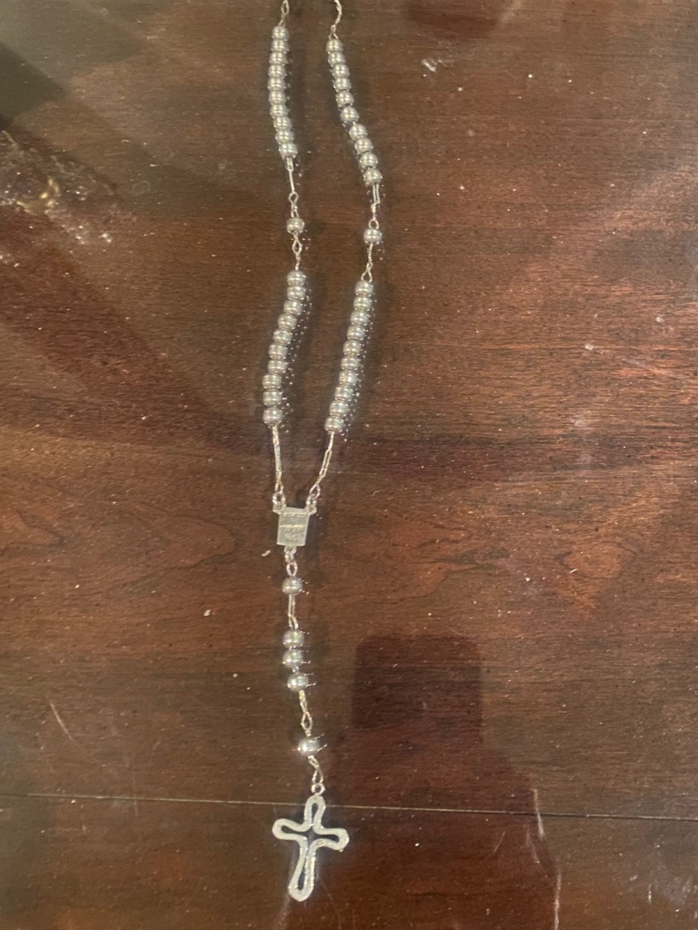 925 Sterling Silver Rosary with Cross